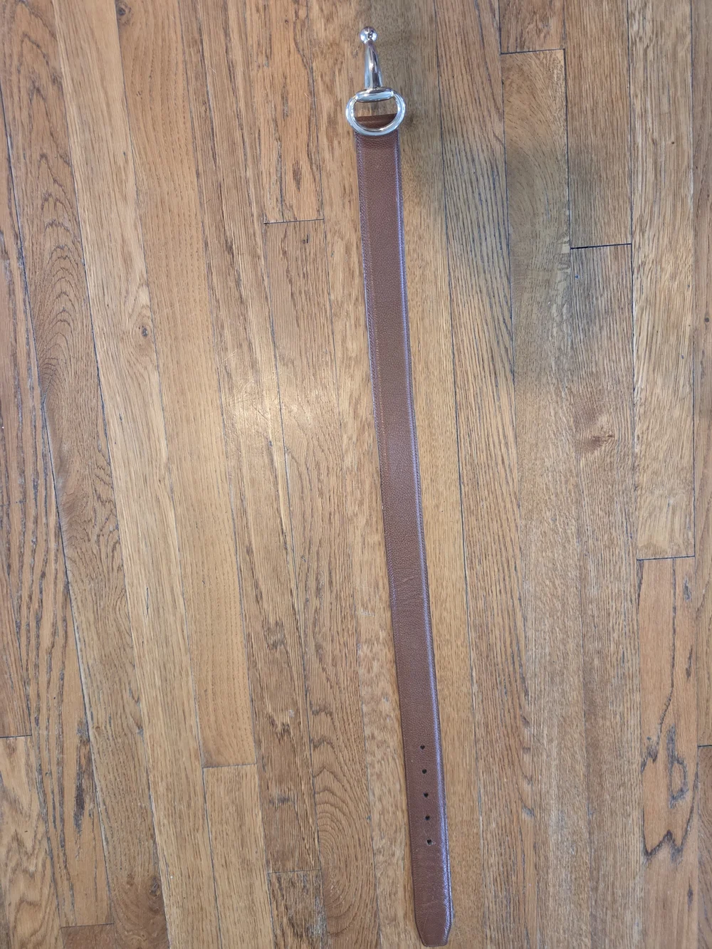 WCM New York Vintage Equestrian Leather Horsebit Belt Italian Calfskin Brown